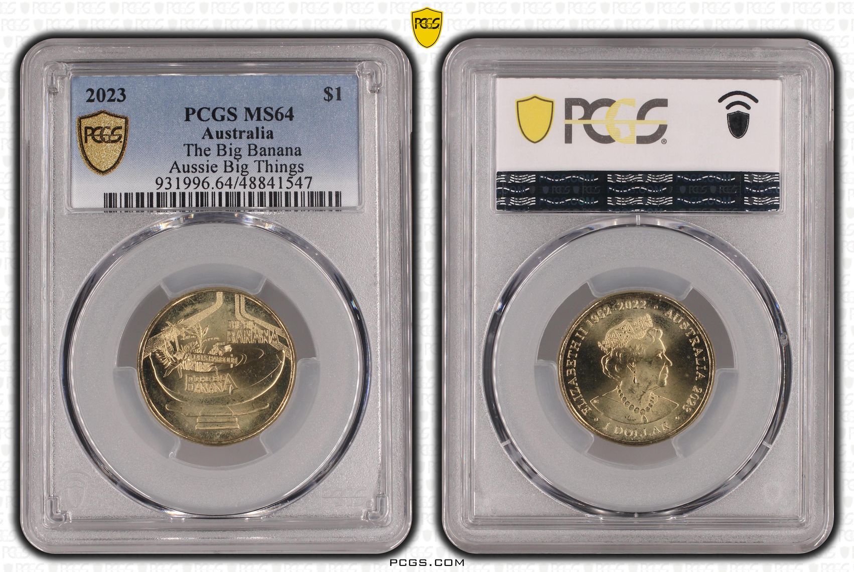 295 · The Big Banana Aussie Big Things , One Dollar, 2023, PCGS MS64