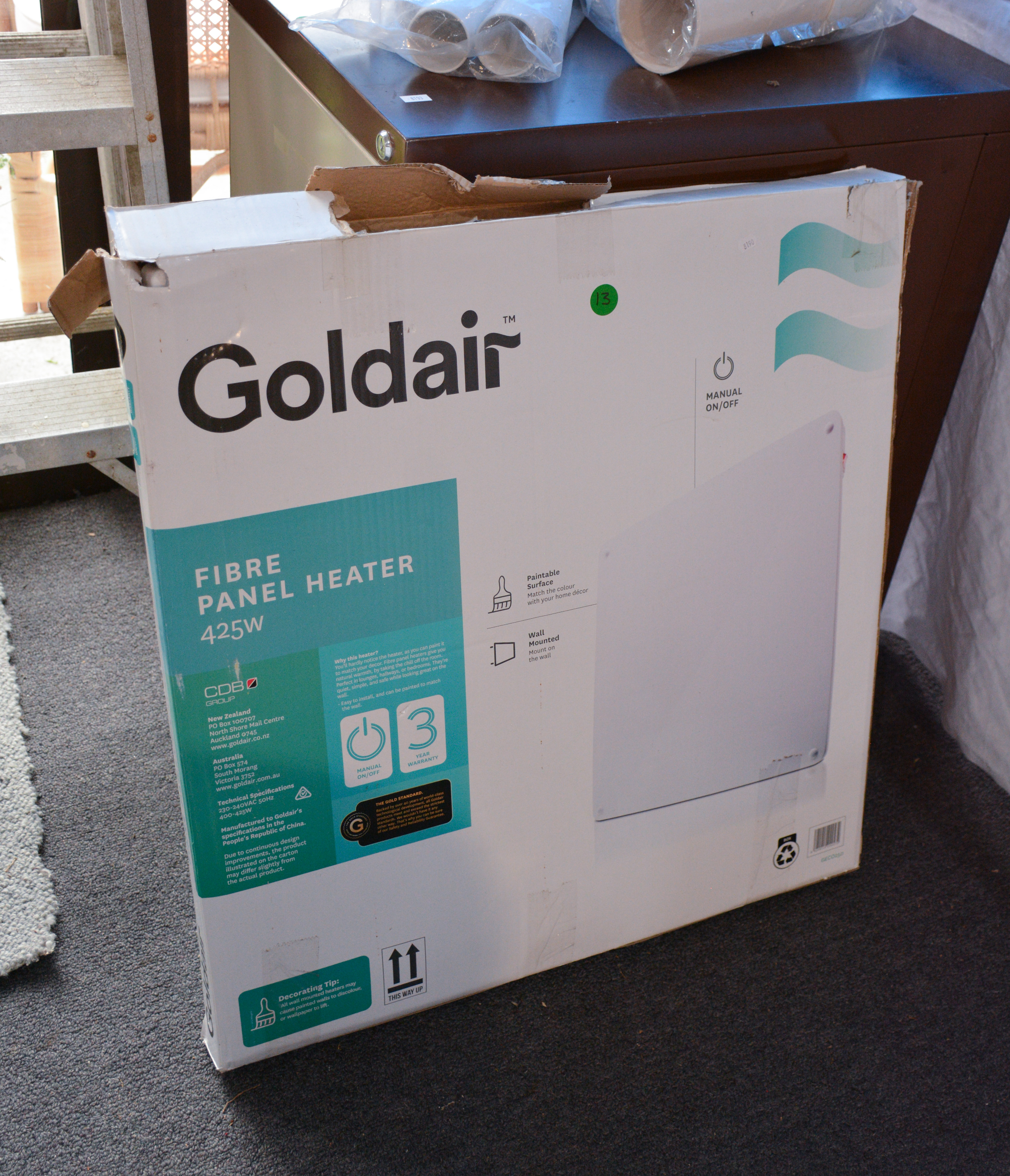 Goldair Fibre Panel Heater 425W - New — sold at auction in New Zealand for $30
