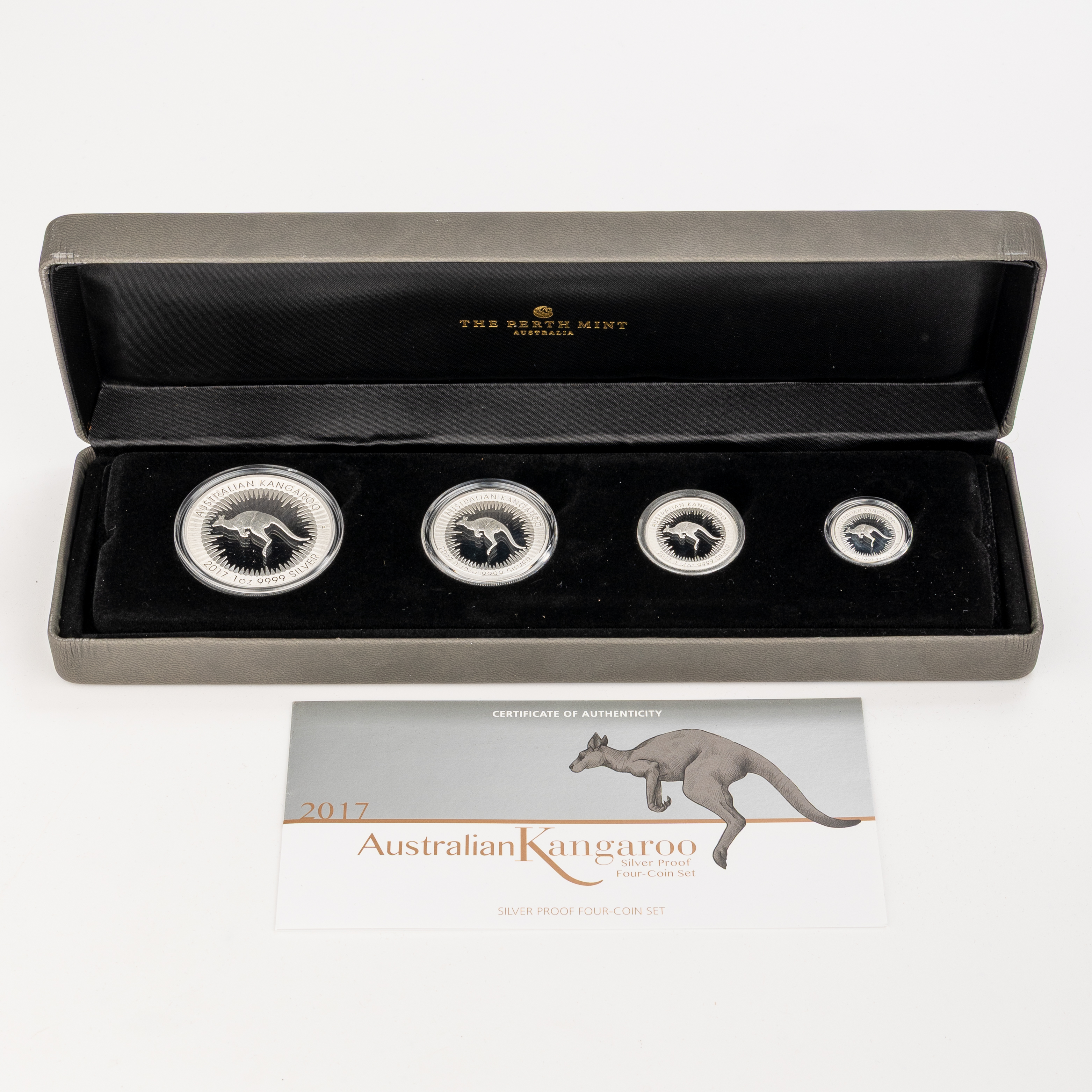 Elizabeth II, Perth Mint - Australian Kangaroo, Ten Cents - One Dollar, 2017, FDC