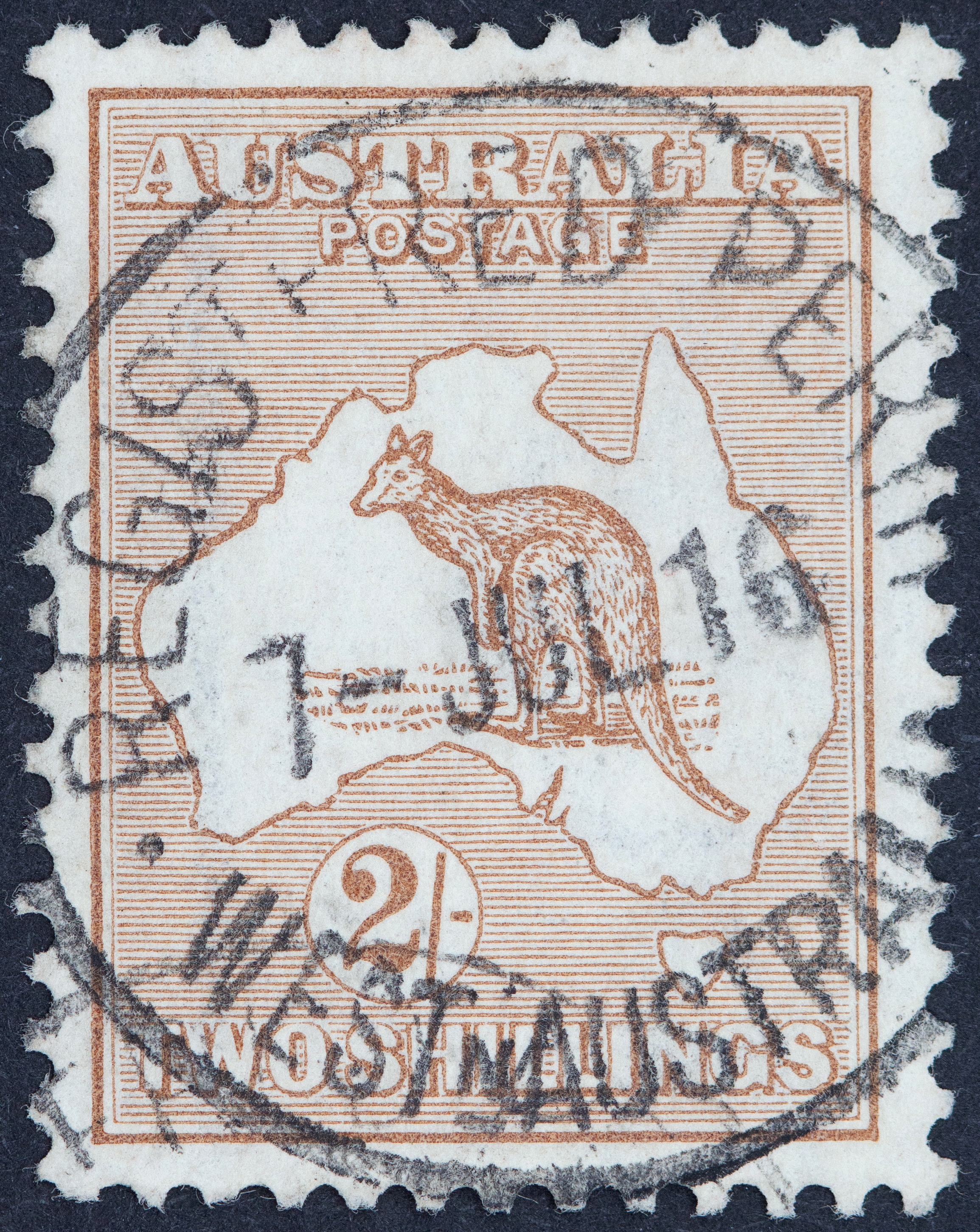 Second Watermark, Two Shillings, 1915, Fine