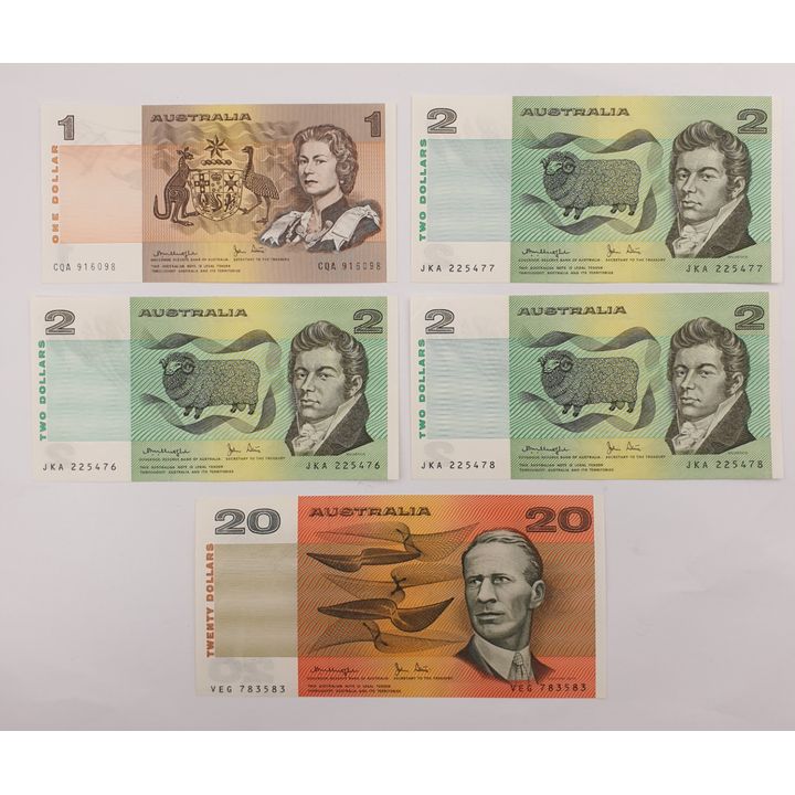 Aus. K/S Paper Notes inc. Consec $2 Notes