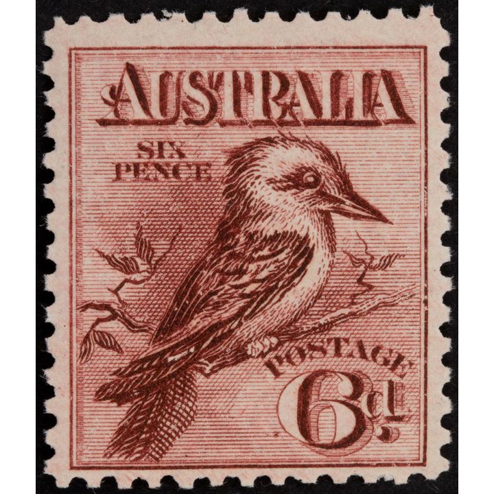 Engraved Kookaburra, Sixpence, 1914, Fine