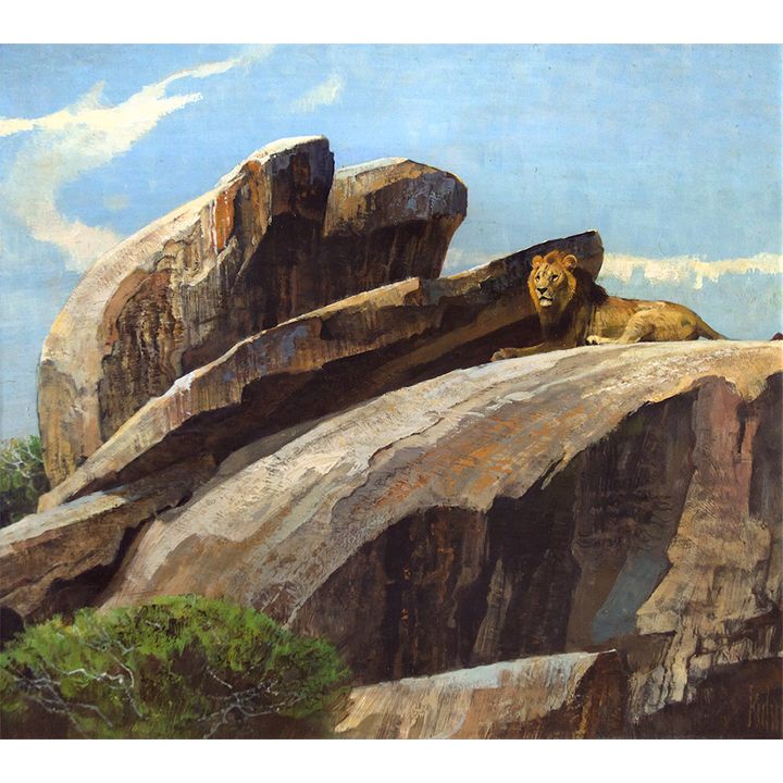 Bob Kuhn (1920-2007), On the Rocks