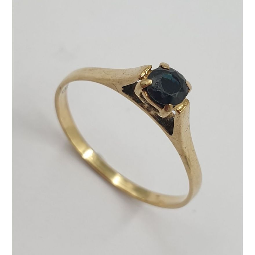 9ct Y/G Sapphire Ring