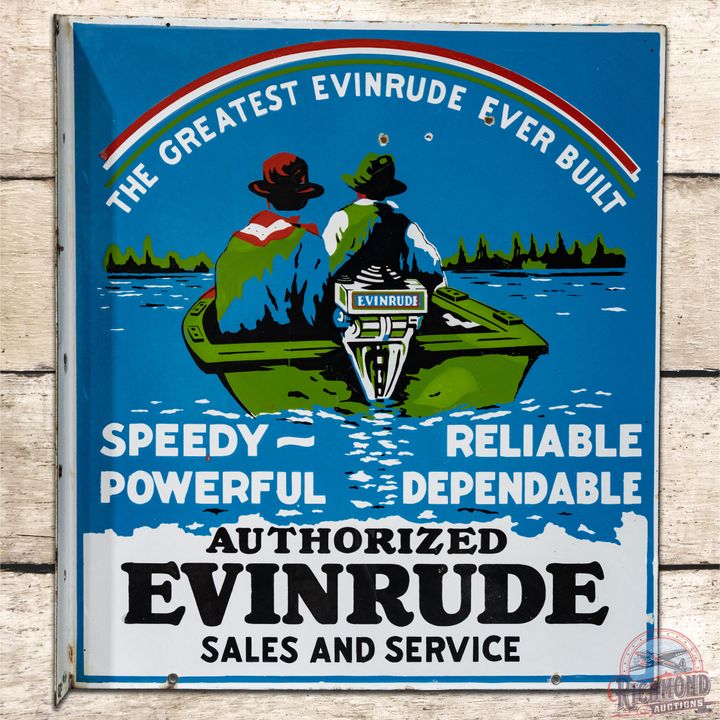 Authorized Evinrude Sales and Service DSP Flange Sign - 9C & 8.9