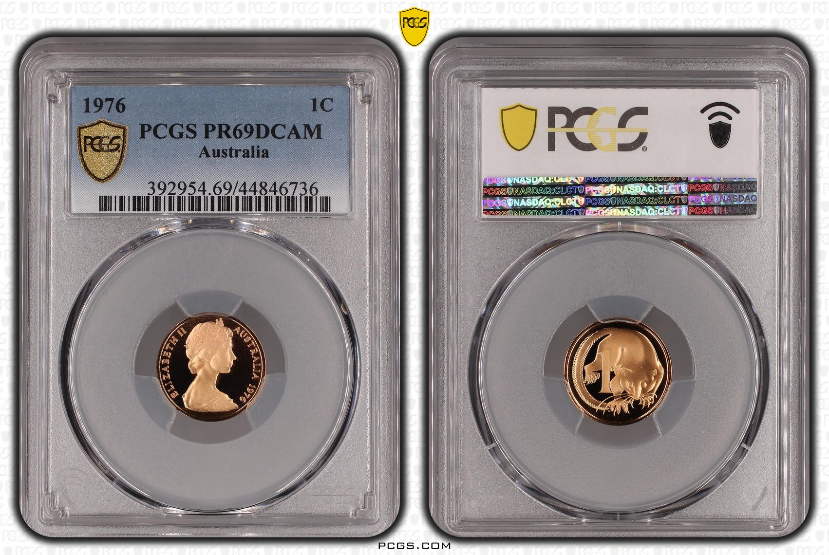 One Cent, 1976, Pcgs Pr69dcam