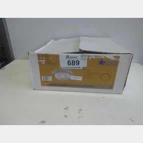 FOSSIL WHITE RESIN BASE CEILING FITTING WITH ALABASTER GLASS - CF484/2 FOSSIL WHITE