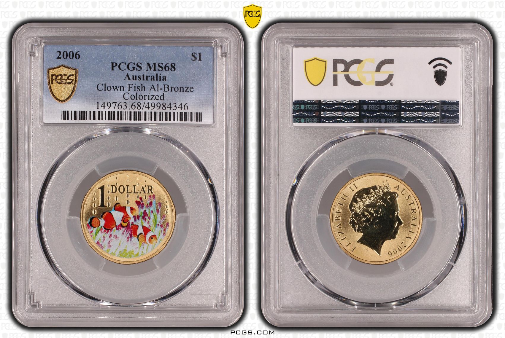 Clown Fish Al-Bronze , One Dollar, 2006, PCGS MS68