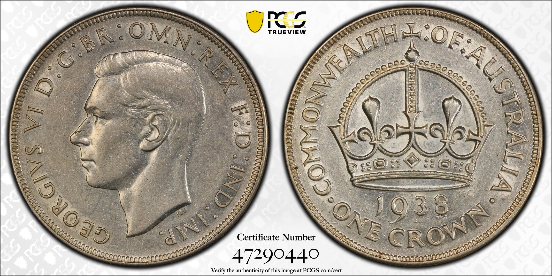 Crown, 1938, PCGS AU55