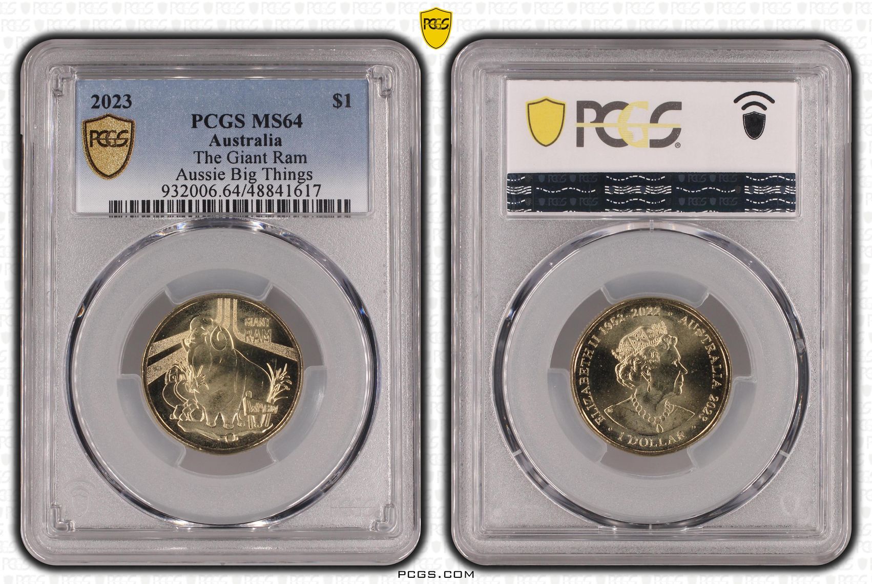 The Giant Ram Aussie Big Things , One Dollar, 2023, PCGS MS64