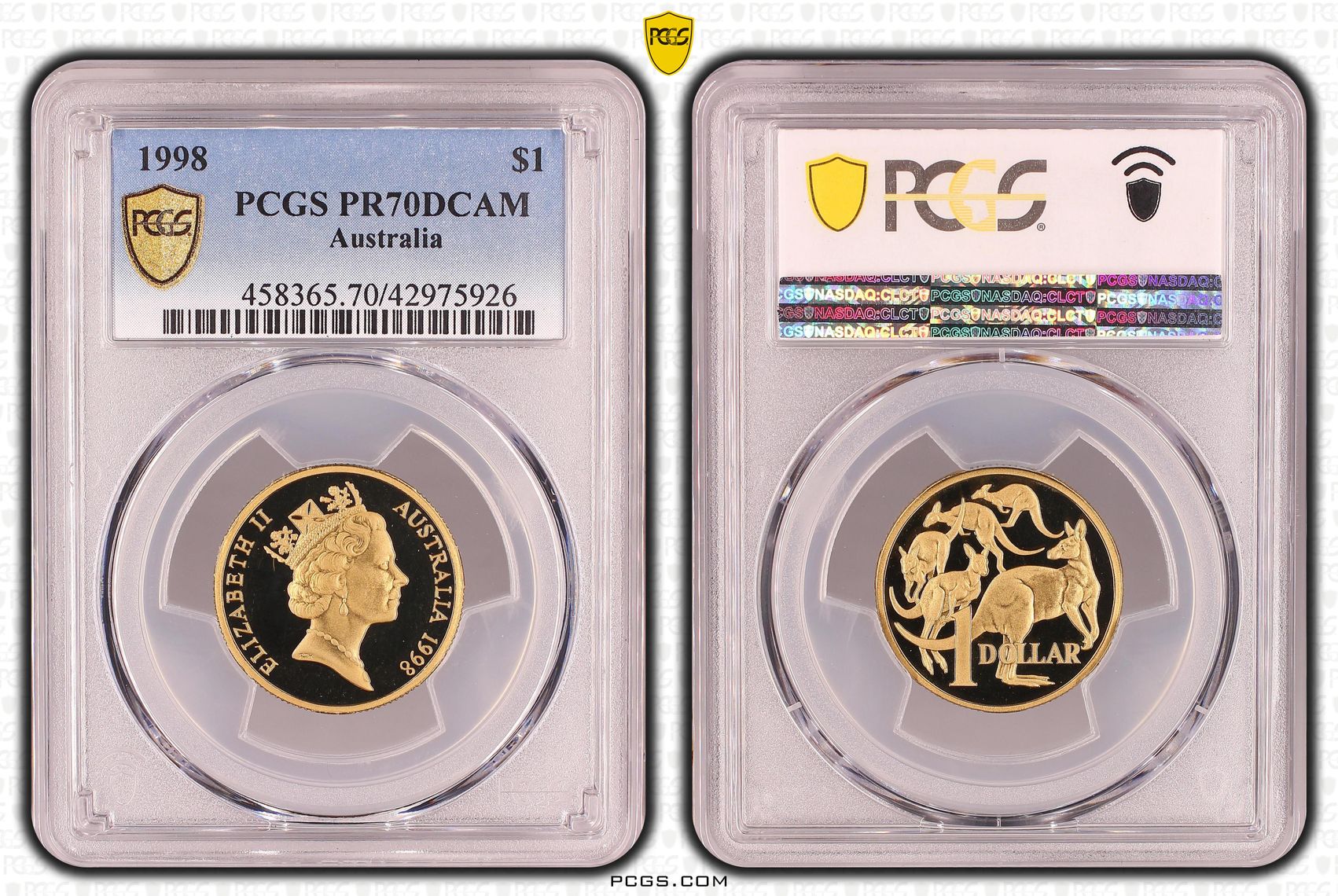 Elizabeth II, One Dollar, PR70DCAM , 1998 PCGS POP - 7/0