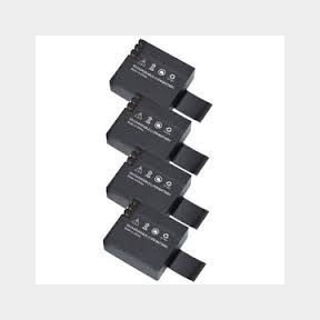 Universal Portable Action Camera Batteries 900mAh 3.7V - Black - 4 Pack | Bar 9902069969377 - 51745/1536 SN B3 (S3)