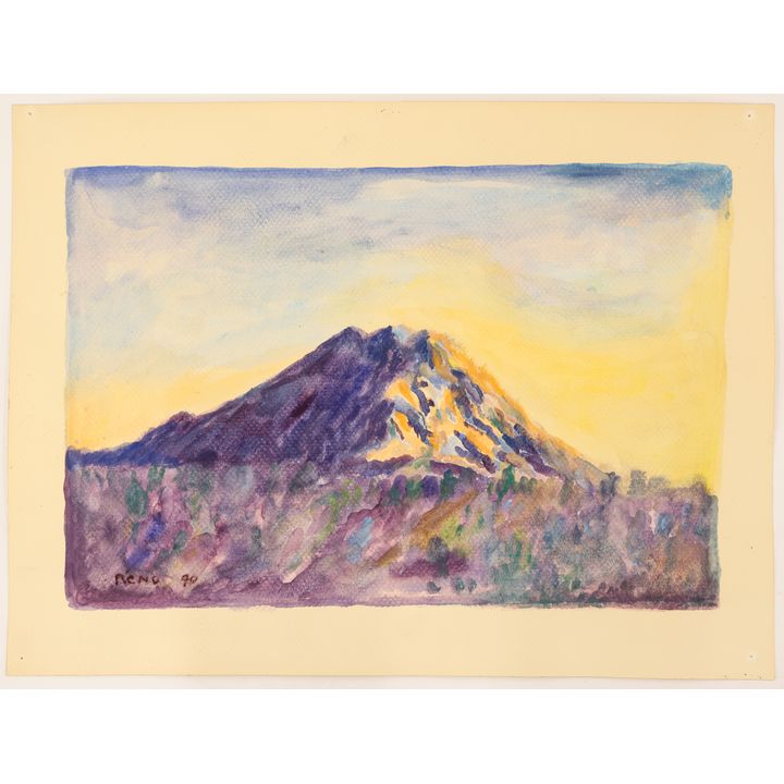 Joe Reno ''Mount Rainier'' 1990 Watercolor on Paper 18''x24''