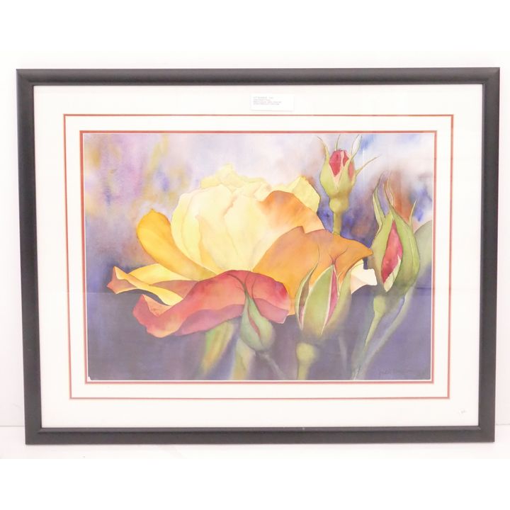 Jack Raskin Floral Watercolor- 24x30'' framed