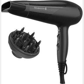 REMINGTON D3190 DAMAGE PROTECTION HAIR DRYER WITH CERAMIC + IONIC + TOURMALINE TECHNOLOGY, BLACK, 3 PIECE SET