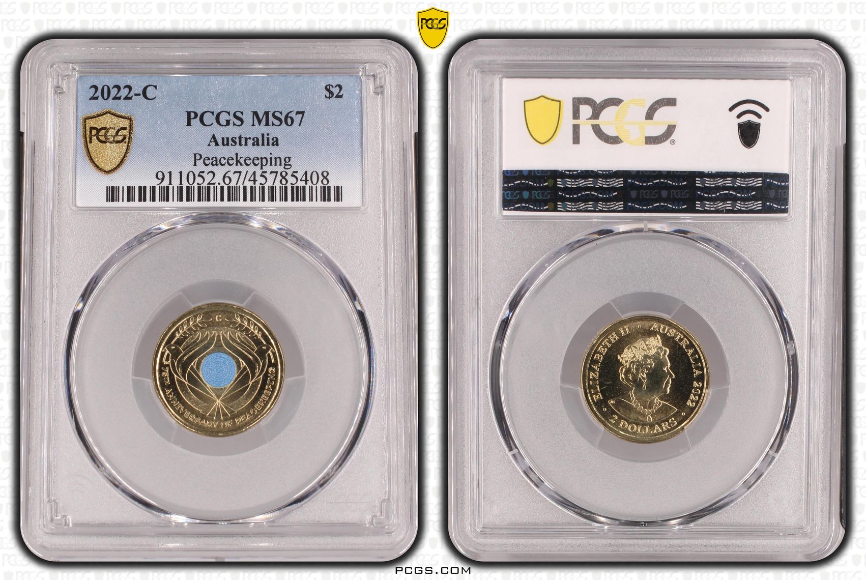 Peacekeeping Colorized, Two Dollar, 2022-C, PCGS MS67