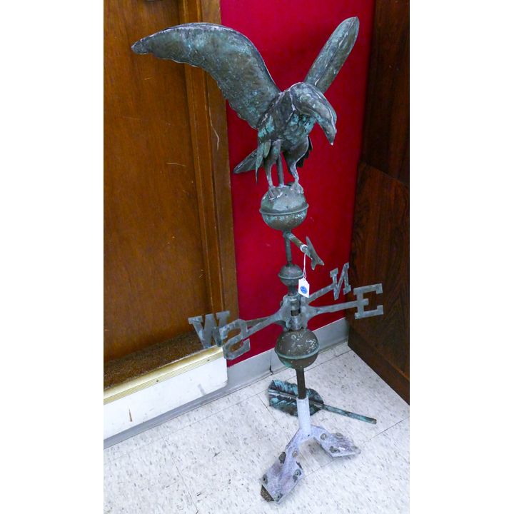 Old Eagle Copper Weathervane 43''x30'' - Arrow needs repair