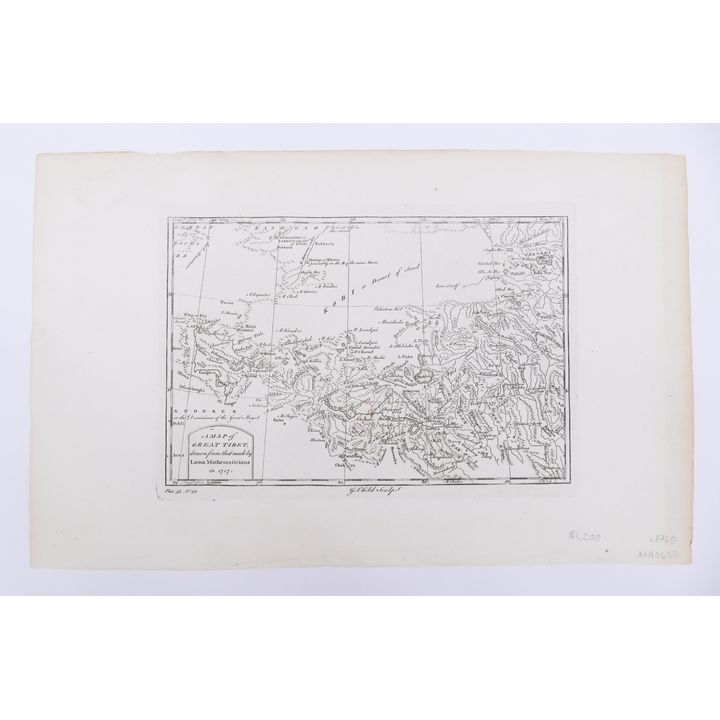 G. Child, A Map of Great Tibet. 1760