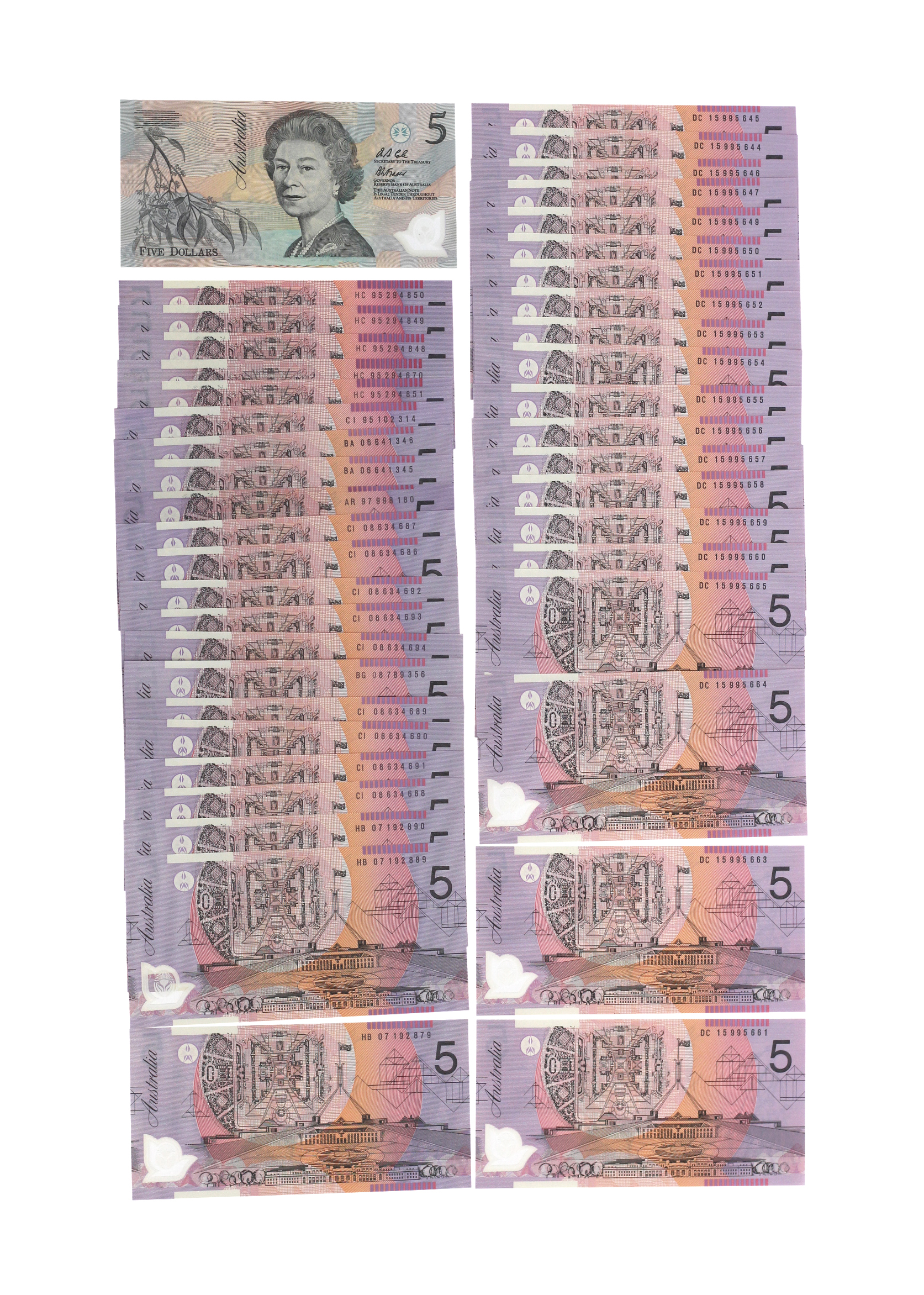 2002. · Accumulation, Five Dollars, UNC