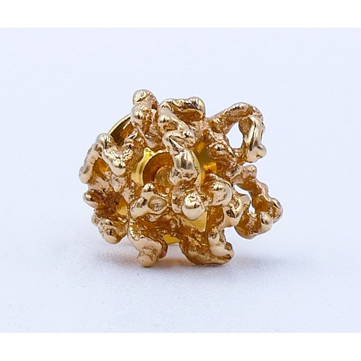 Modernist Brutalist 14k Tie Tack 15mm - 3.2 Grams