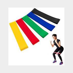 Rubber Resistance Bands (Set of 5) - 5 Resistance Bands ideal for Yoga Stregth and Agility Training.-51462/3692 B1 (S3)