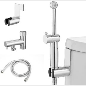 GREENSPRING CHROME HANDHELD BIDET SPRAYER FOR TOILET WITH BIDET HOSE BRASS CLOTH DIAPER SPRAYER BATHROOM TOILET SPRAYER ATTACHMENT