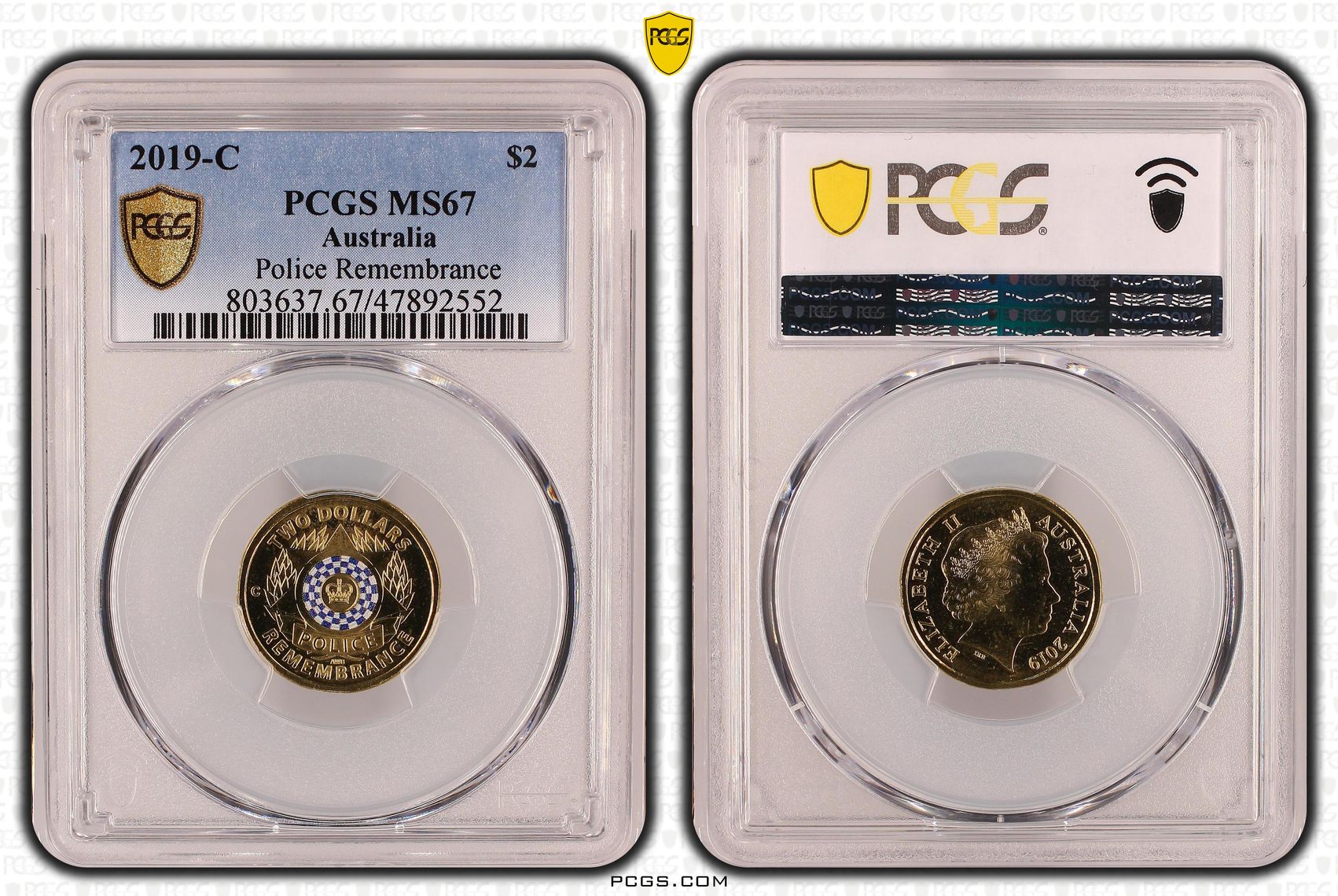 Police Remembrance , Two Dollar, 2019-C, PCGS MS67