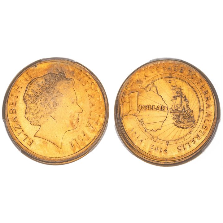 Elizabeth II, One Dollar, 2014-C, PCGS MS 65