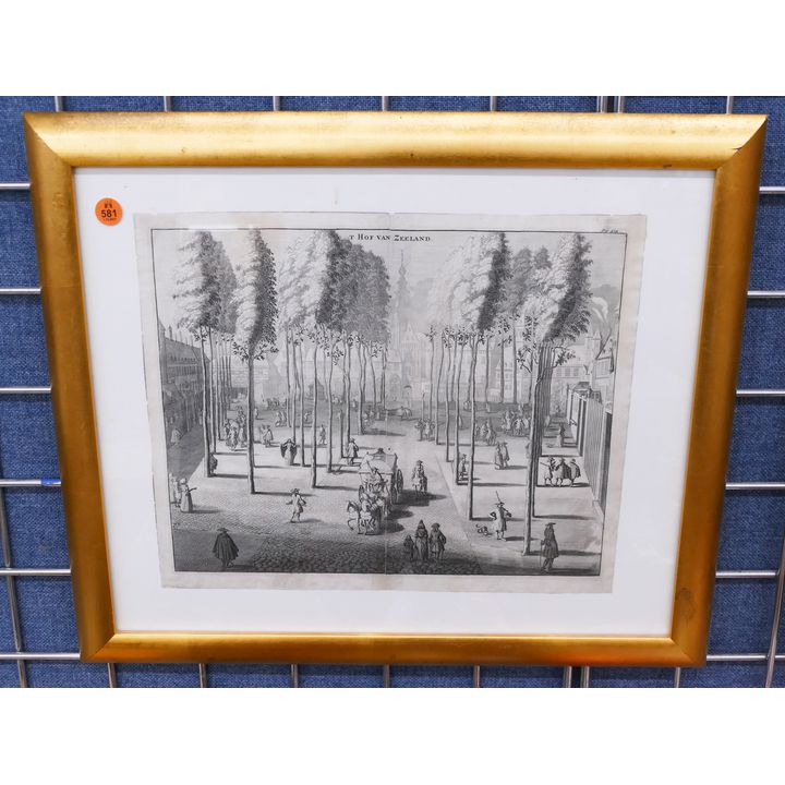 Dutch 18th Century Engraving Framed- 17x20''