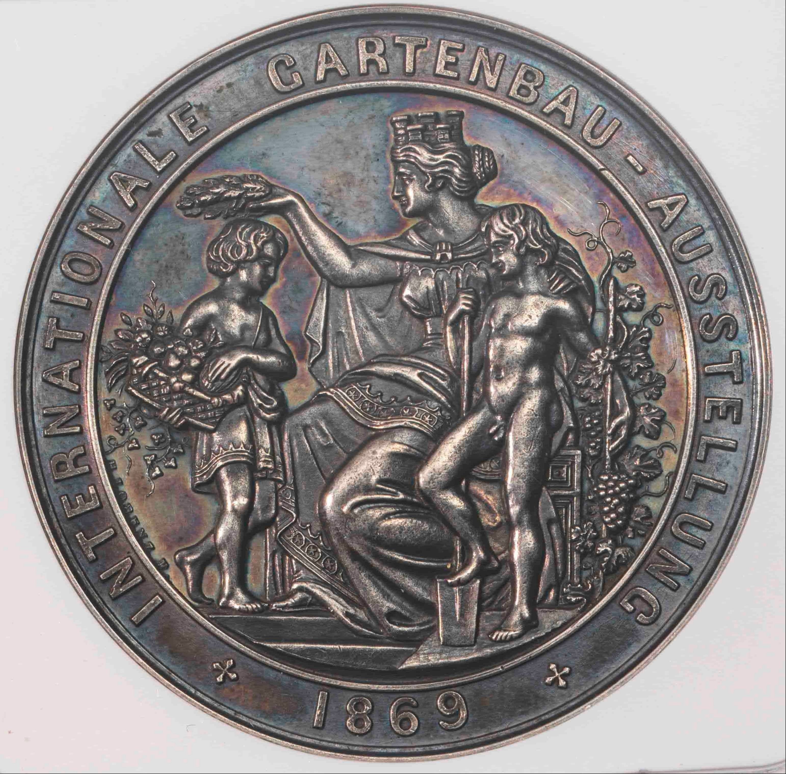 銀製・ベルギーブリュッセル万国博覧会記念メダル（1935年銘）197g ドイツ帝国-German Empire. NGC MS61. 極美／未. AU. ハンブルク