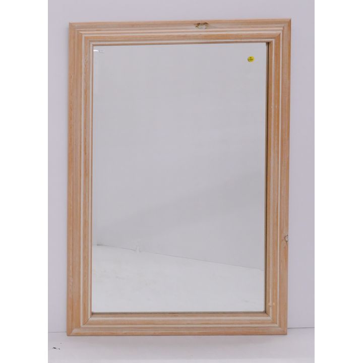 Modern Bleached Pine Frame Hanging Mirror- 32x40''