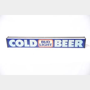 1989 Bud Light Fluorescent Light Up Advertising Sign