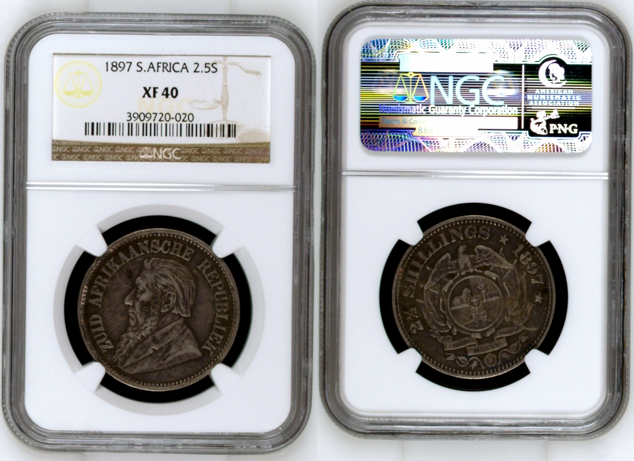 Africa, Shilling, 1897, NGC XF 40