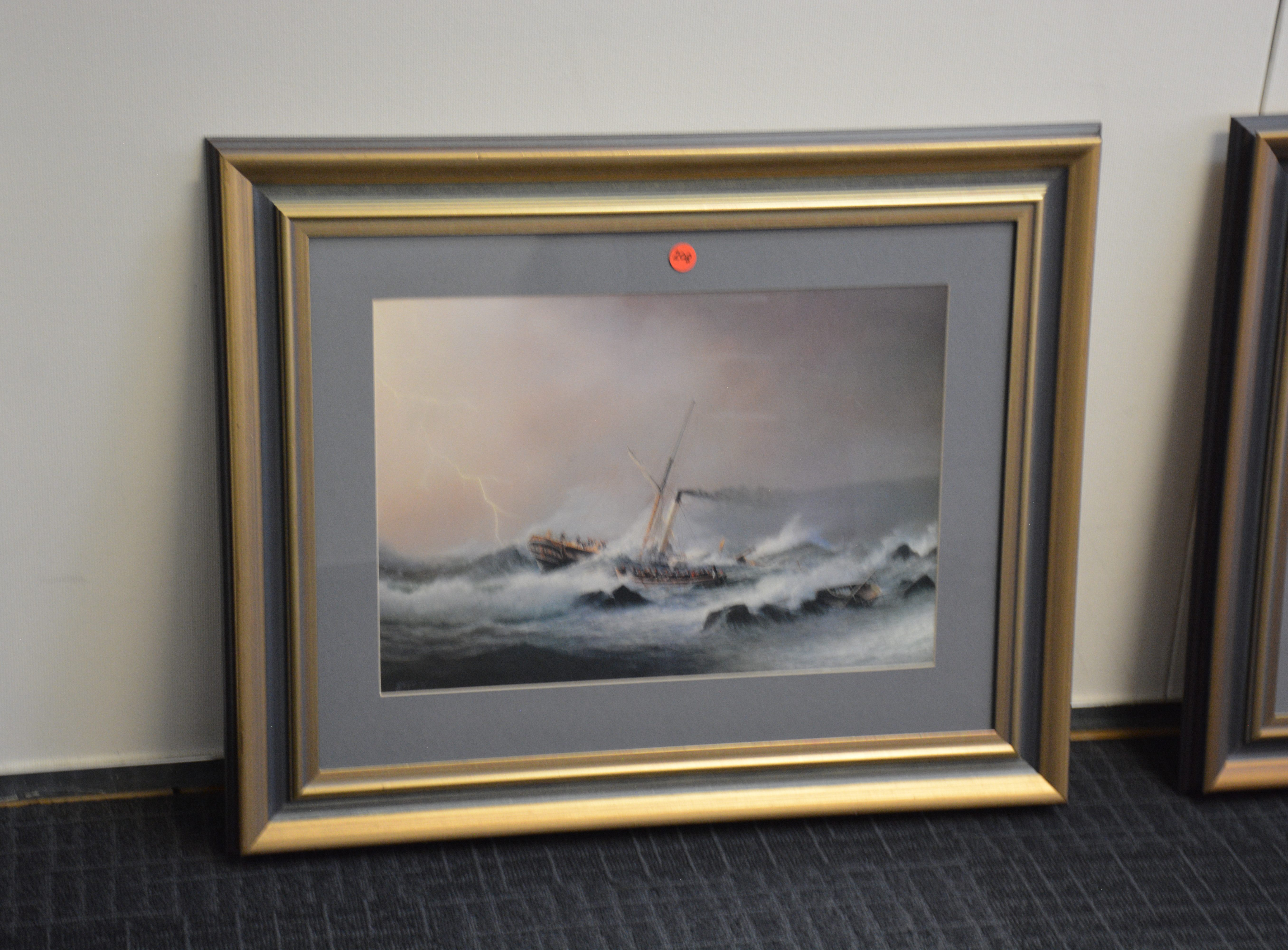 Framed Ship Print — sold at auction in New Zealand for $30