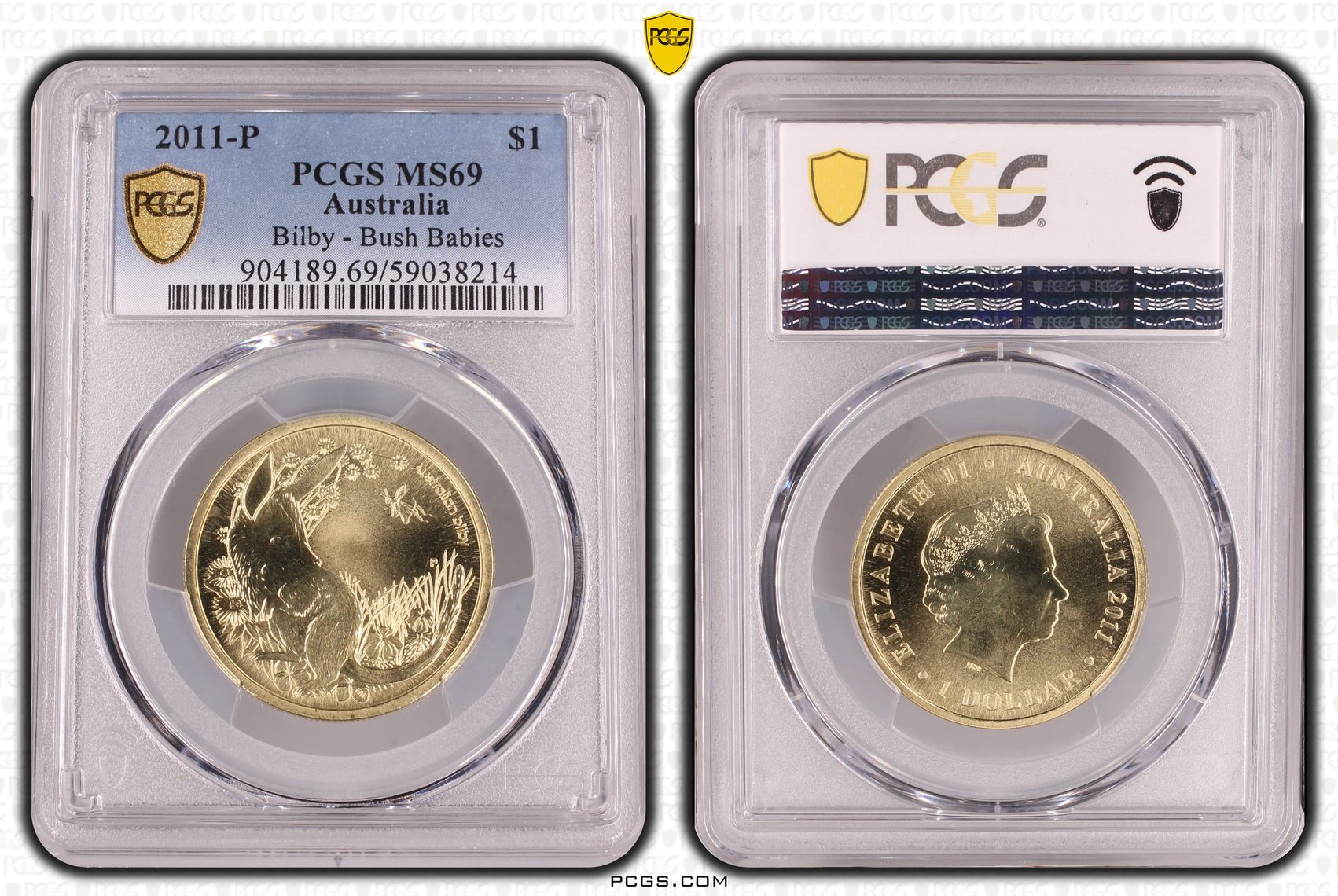Bilby - Bush Babies, One Dollar, 2011-P, PCGS MS69