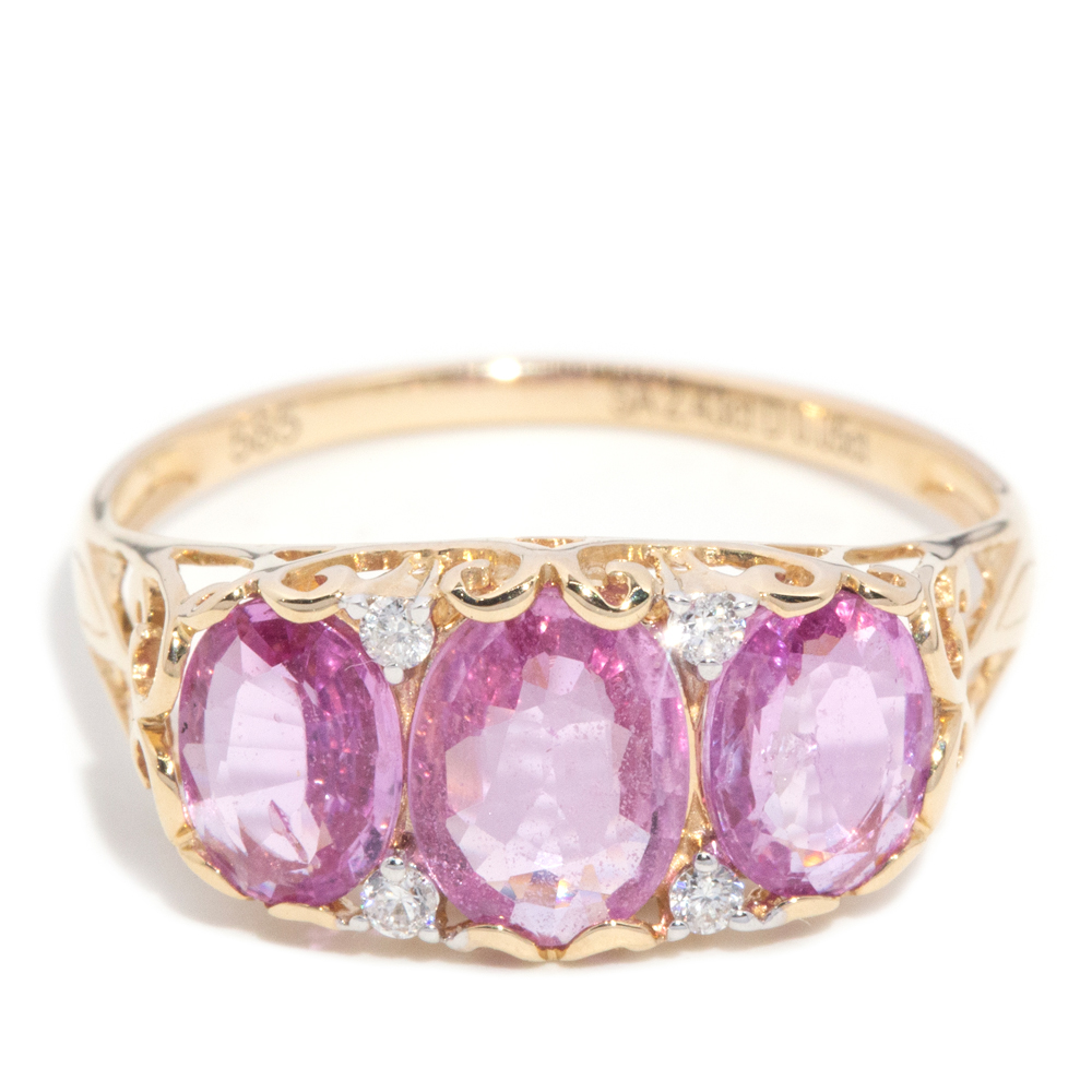 143 · 2.43 Carat Sapphire & Diamond RIng in 14ct Gold