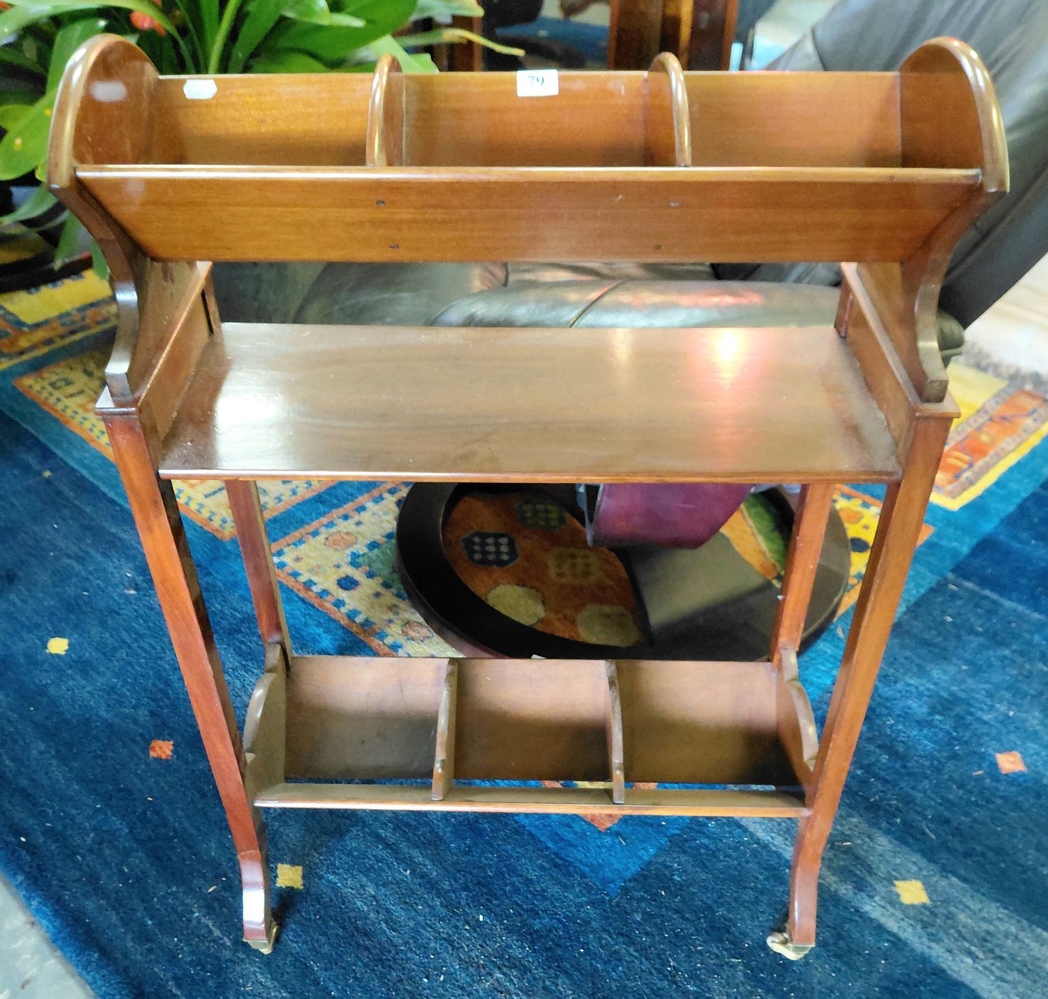 79 · EDWARDIAN BOOK TROUGH STAND