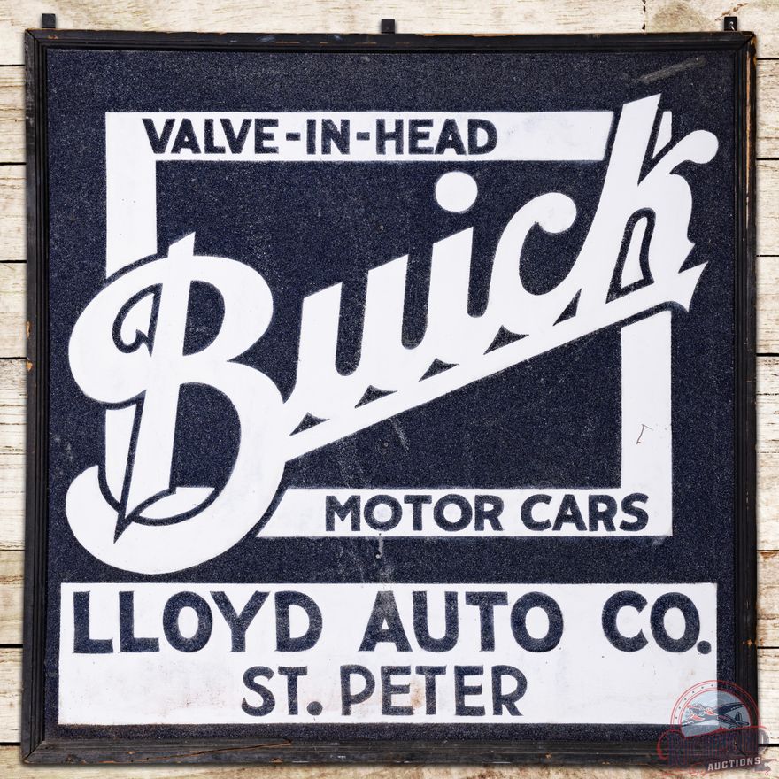 48" Buick Valve In Head Motor Cars SST Smaltz Sign Lloyd Auto Co. St. Peter - 8.5