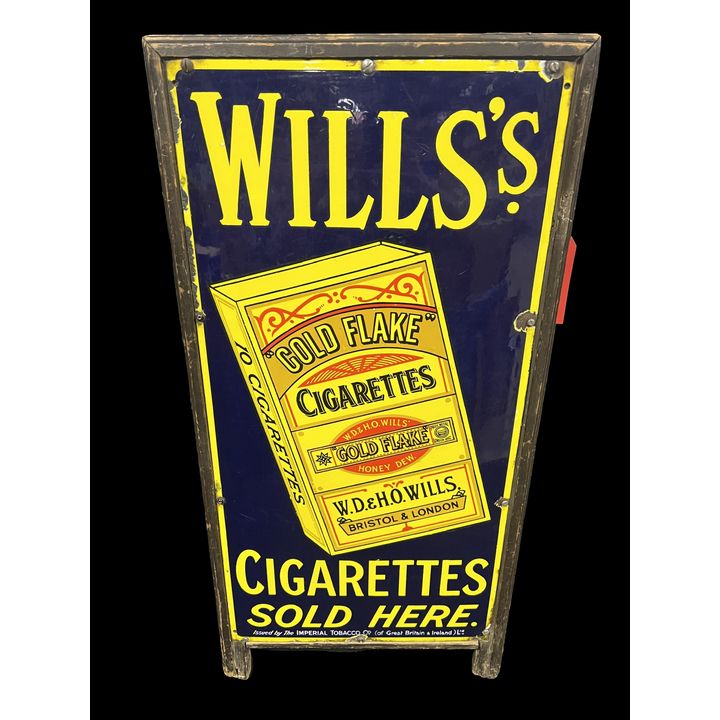 Unique Wills's Gold Flake Cigarettes Tobacco Porcelain Sign