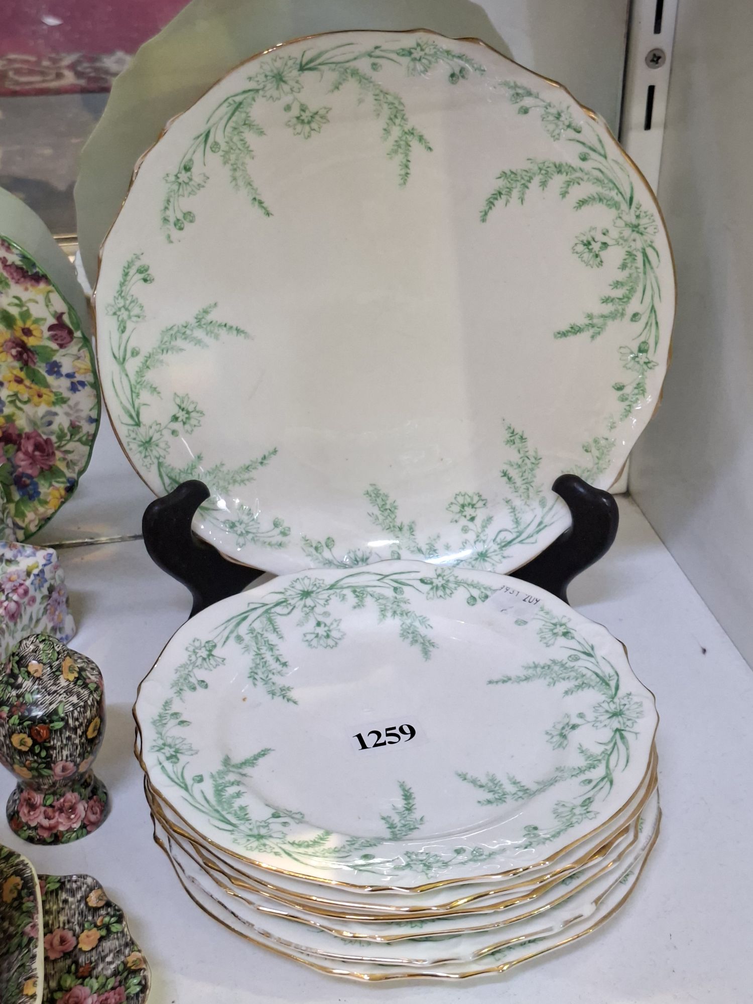 1259 · ENGLISH 'CORN FLOWER' PATTERN PLATES