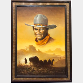 Original John Wayne Painting By John Stanford
