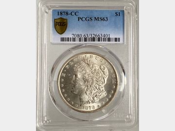 1878 USA 'Carson City Mint' Morgan Silver Dollar PCGS MS63