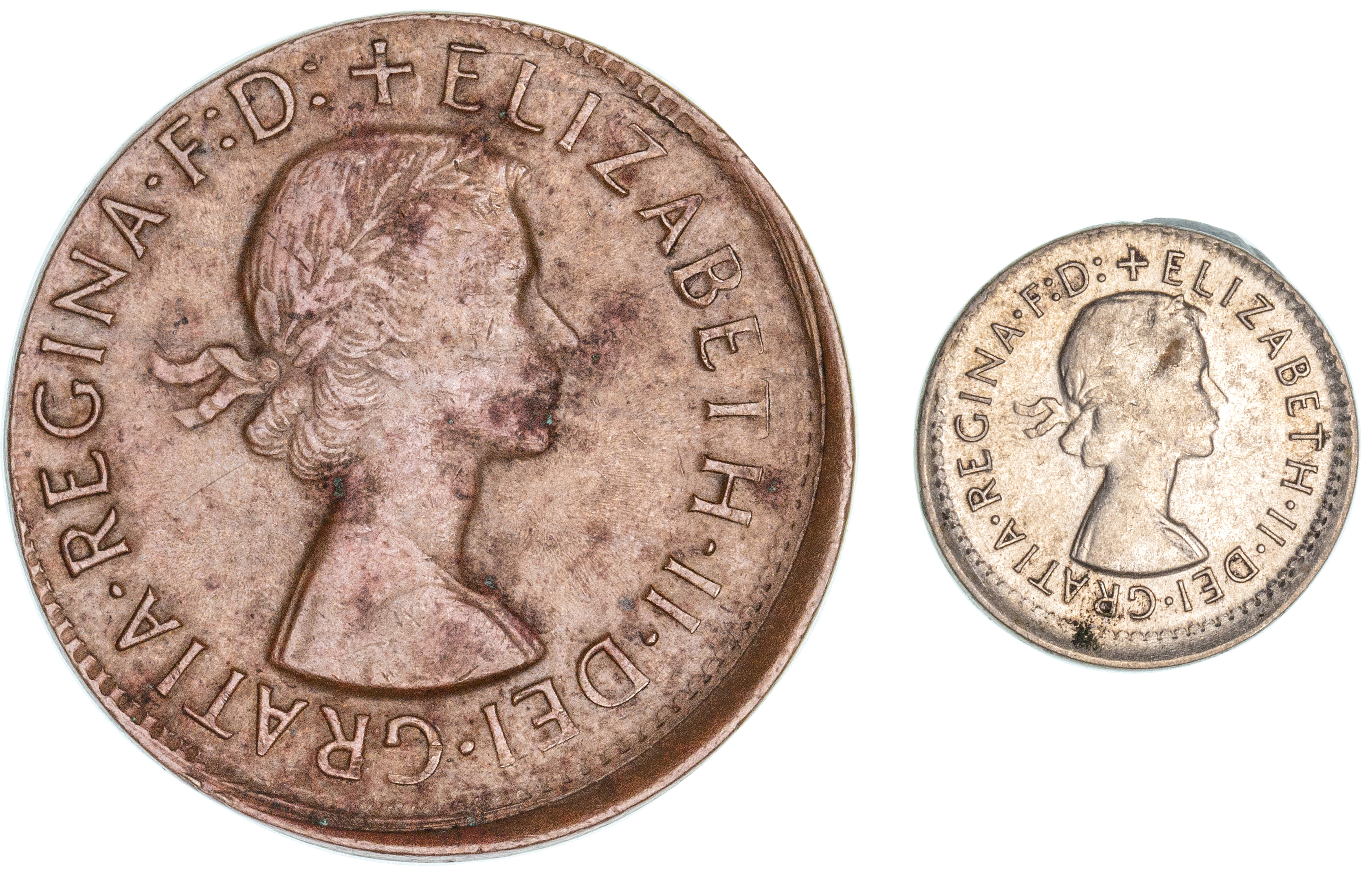 Elizabeth II, Threepence, 1956