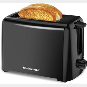 ELITE CUISINE ECT1027B COOL TOUCH TOASTER WITH 6 TEMPERATURE SETTINGS & EXTRA WIDE 1.25" SLOTS FOR BAGELS, WAFFLES, SPECIALTY BREA