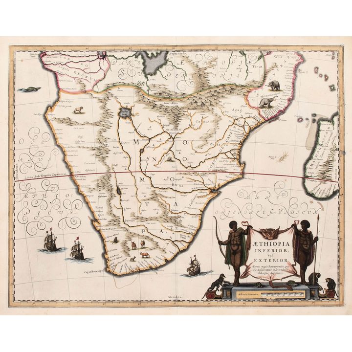 Henricus Hondius, Joannes Janssonius | Aethiopia Inferior, vel Exterior. Partes magis Septentrionales…