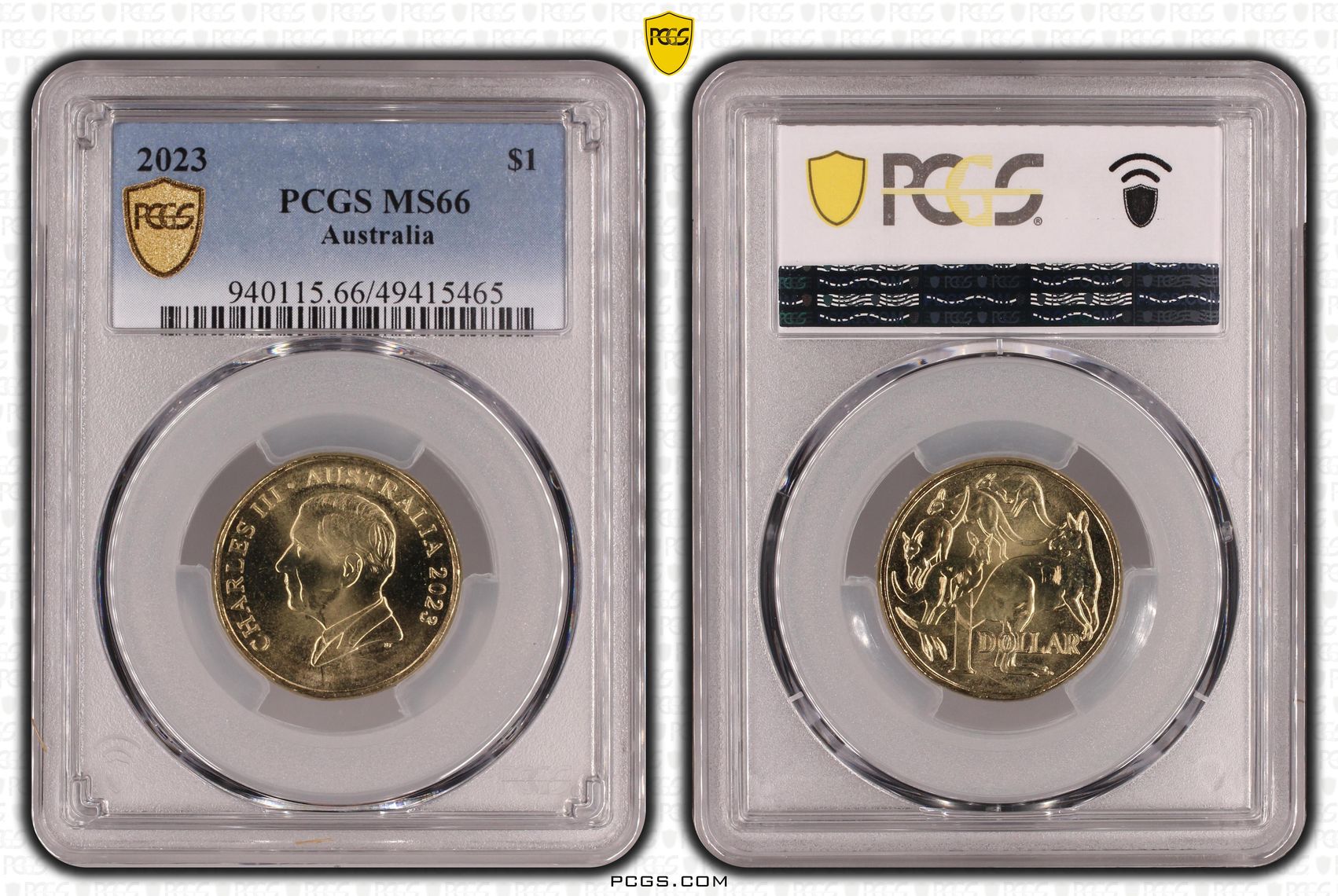 352 · Elizabeth II, One Dollar, 2023, PCGS MS66