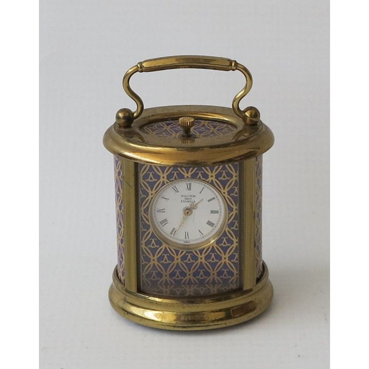 HALCYON DAYS ENAMEL CARRIAGE CLOCK, commemorating the tricentenary of Lloyds of London