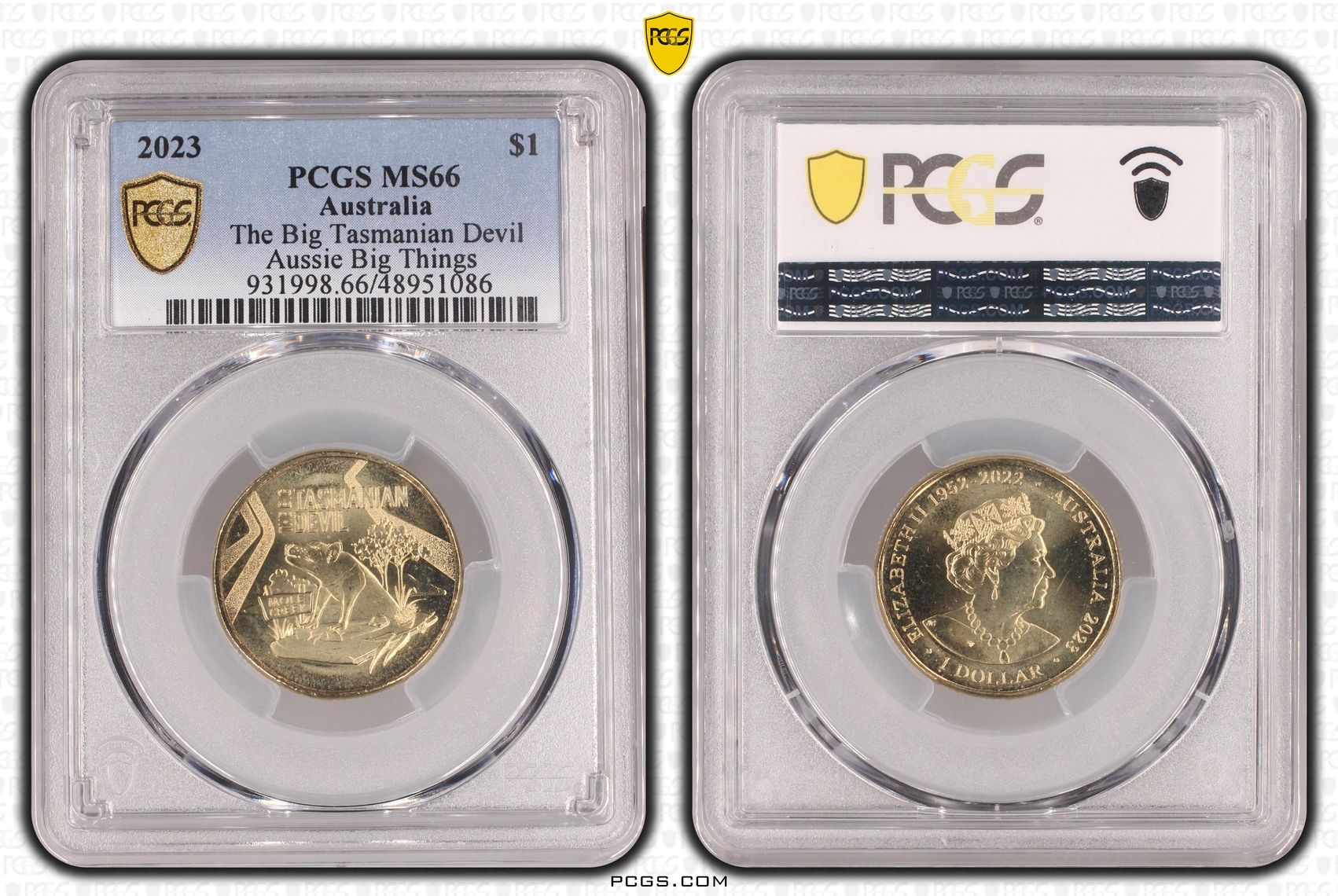 The Big Tasmanian Devil Aussie Big Things , One Dollar, 2023, PCGS MS66