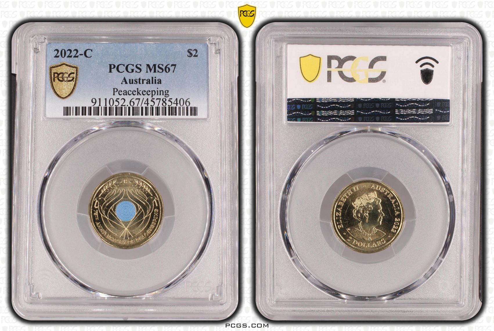 Peacekeeping Colorized, Two Dollar, 2022-C, PCGS MS67