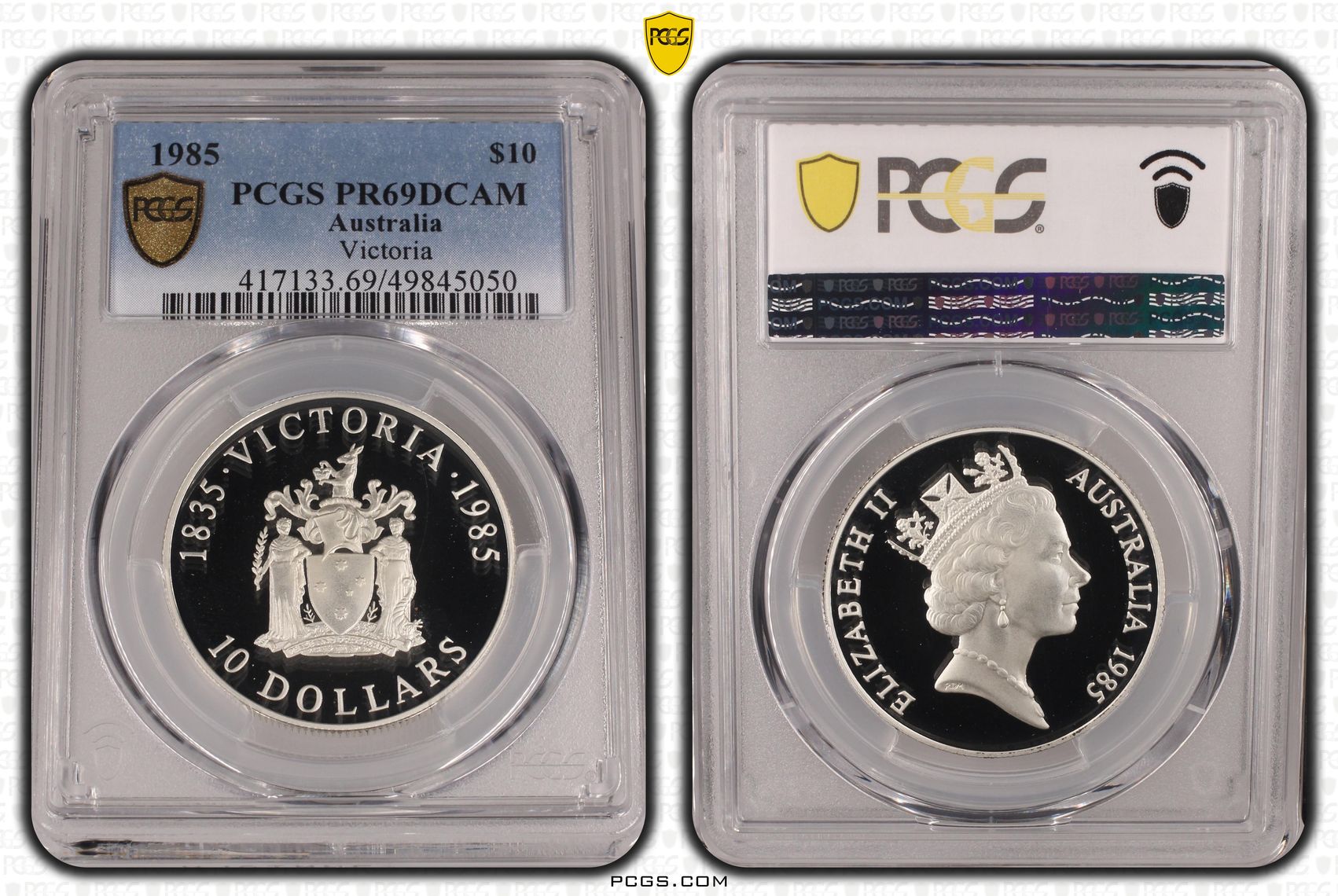 Victoria, Ten Dollars, 1985, PCGS PR69DCAM